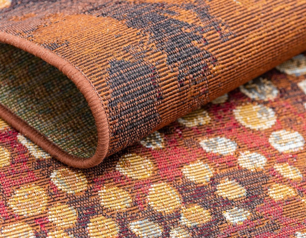 Unique Loom Multicolored Pine Outdoor 2' 0 x 6' 0 Runner Rug