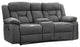 Pillow Top Arm Upholstered Motion Loveseat, Gray