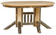 Hickory Log Pedestal Table, All Hickory, 42" X 60"