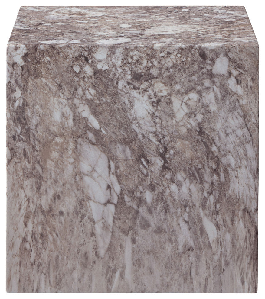 Piazza Finished Concrete Indoor/Outdoor End / Side Table, Brown