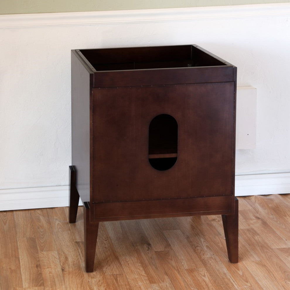 25" Single Sink Vanity-Wood-Walnut