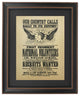 Framed First Regiment Revolutionary Army Recruiting Poster