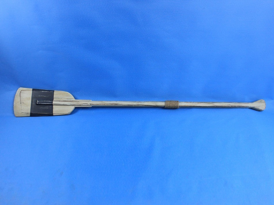 Wooden Rustic Squared Rowing Oar With Hooks, King 50''