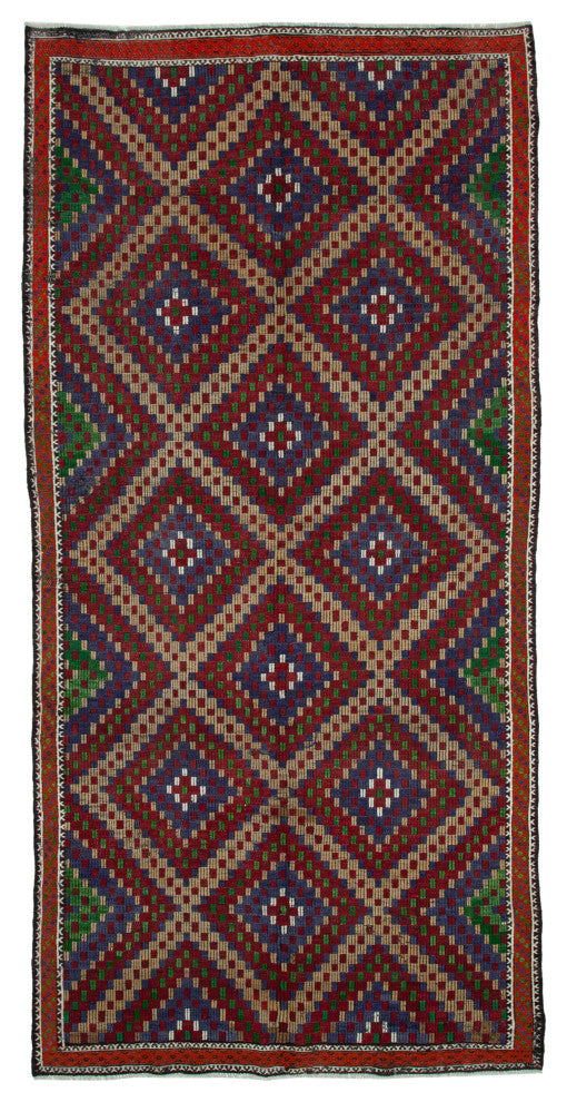 Rug N Carpet - Handmade Oriental 5' 10'' x 12' 4'' Contemporary Wool Kilim Rug