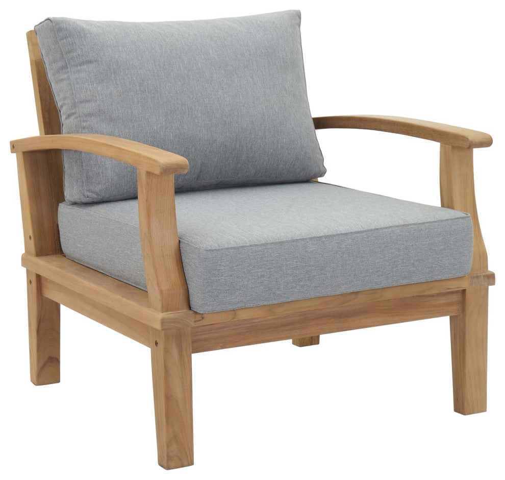 Natural Gray Marina 4 Piece Outdoor Patio Teak Set