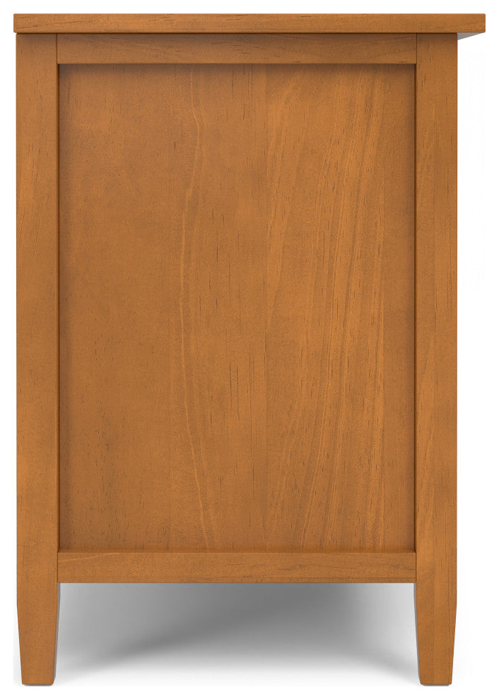 Warm Shaker Solid Wood 42" TV Media Stand, Light Golden Brown For TVs up to 43"