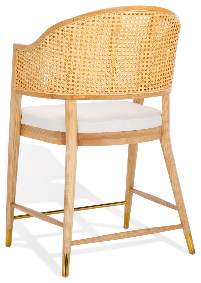 Safavieh Couture Rogue Rattan Counter Stool, Black
