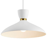 Maxim 11304 Carillon 16"W Pendant - White / Satin Brass