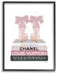 Elegant Pink Bow Heels on Fashion Brand Books11x14