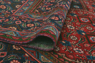 Fine Vintage Distressed Ama Red/Navy Rug, 6'7x10'4
