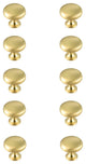 KB2002-GD-10PK Cadon 1.2" Mushroom Knob, Set of 10, Brushed Gold
