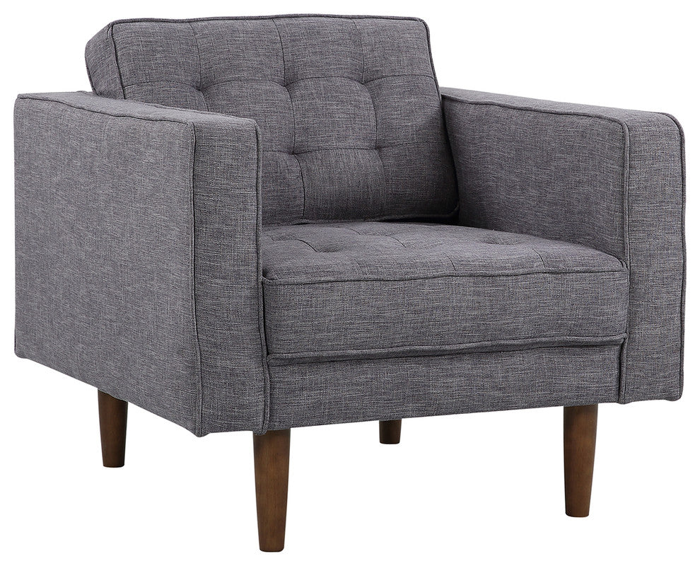 Element Mid-Century Modern Chair, Walnut, Dark Gray