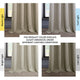 Faux Linen Grommet Room Darkening Curtain Single Panel, Oatmeal, 50"x84"