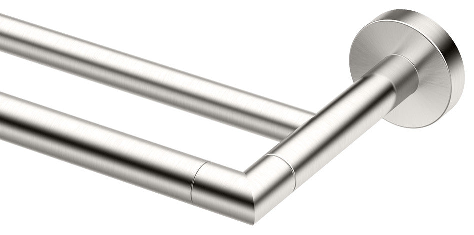 Glam Towel Bar, Satin Nickel, 24", Double