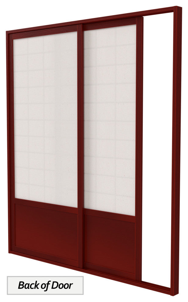 7' Tall Zen Shoji Sliding Door Kit, Rosewood