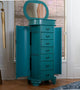Daley Jewelry Armoire, Turquoise