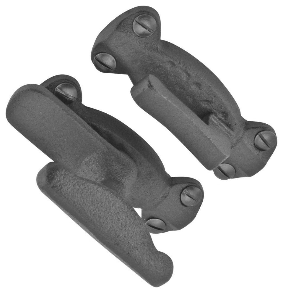 Renovators Supply Door Latch Lock 2" Wrought Iron Black Flip Latch Door Lock