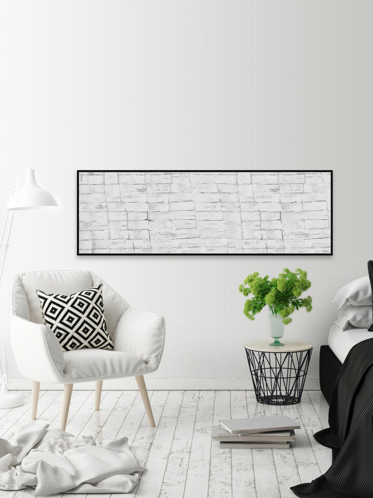 "Fine Idea" Floater Framed Painting Print on Canvas, 30x10