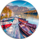 Bohinj Lake In Morning, Landscape Photo Round Wall Art, 23"