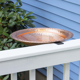 Pure Copper 18" Deck Mount Bird Bath By Good Directions