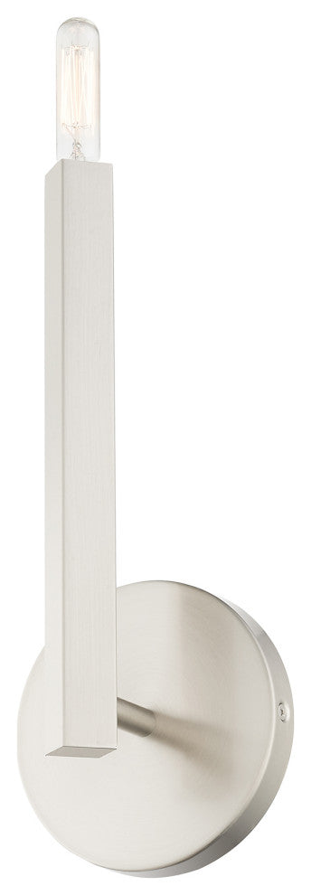 Livex Lighting Monaco 1-Light Brushed Nickel Sconce