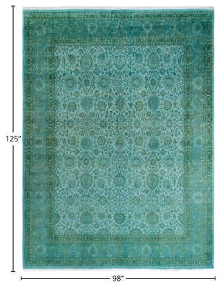 Fine Vibrance, One-of-a-Kind Hand-Knotted Area Rug Green, 8'2"x10'5"