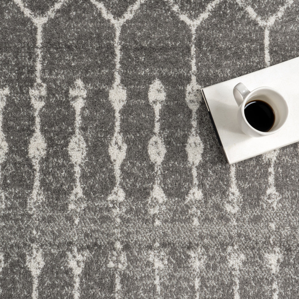 Nuloom Moroccan Blythe Contemporary Area Rug, Dark Grey 3'x5'