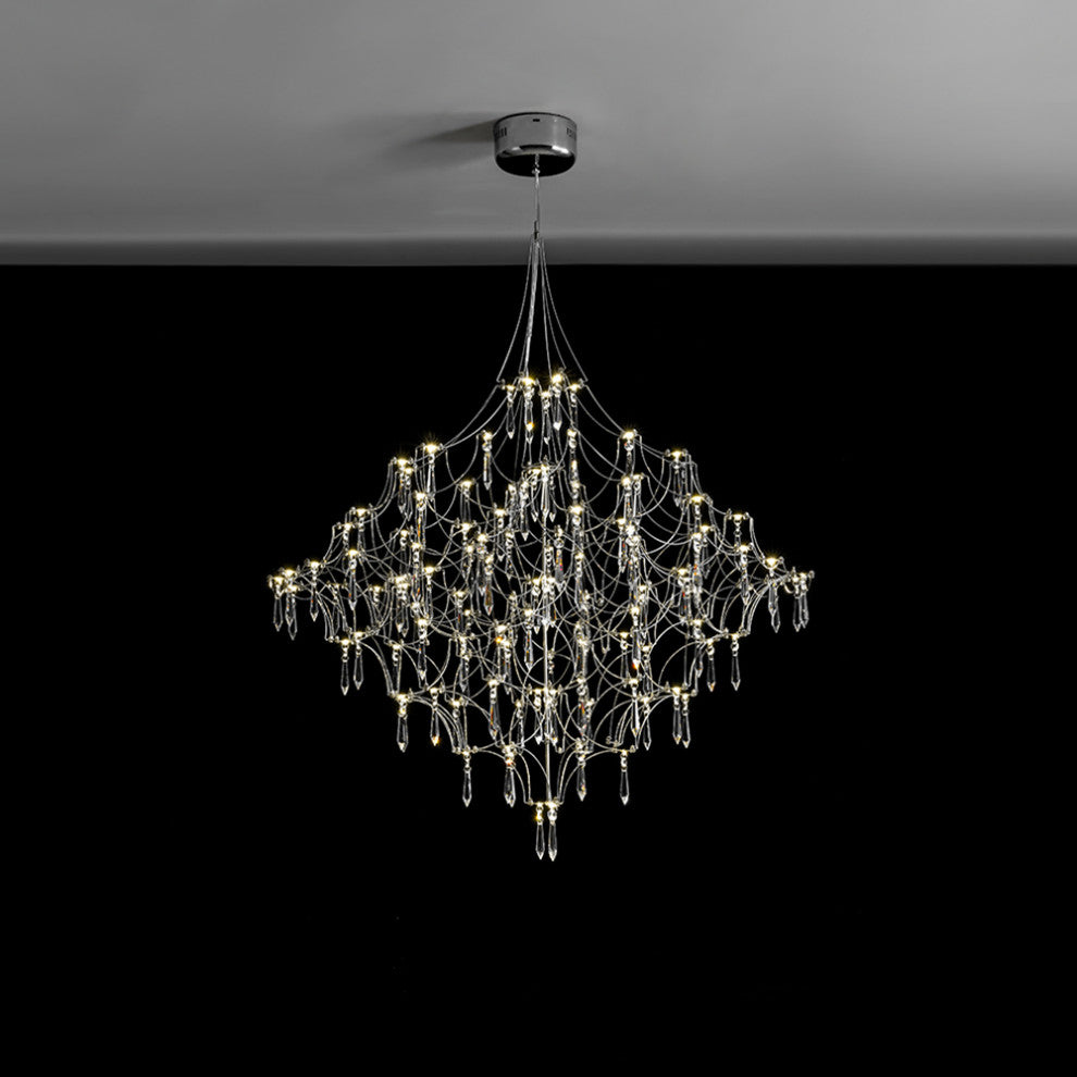 Modern Luxury Firefly Branch Star Led Crystal Chandelier