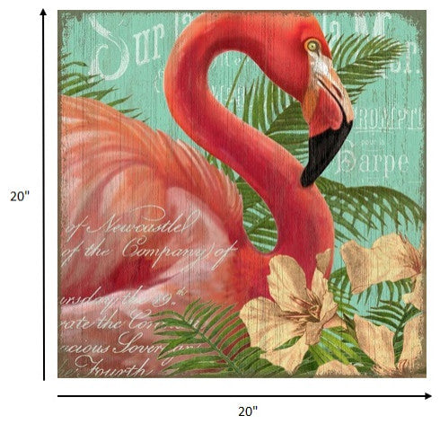 Fun Tropical Flamingo Wall Decor