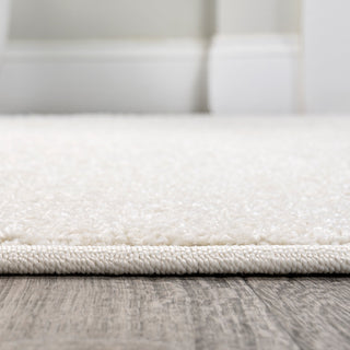Haze Solid Low-Pile Cream 2 ft. x 14 ft. Runner Rug