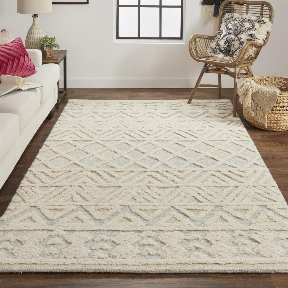 Weave & Wander Elika Blue 4'x6' Hand Tufted Area Rug
