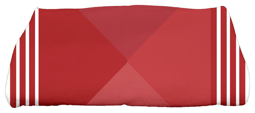 28 x 58-inch, Nautical Angles, Geometric Print Bath Towel, Red