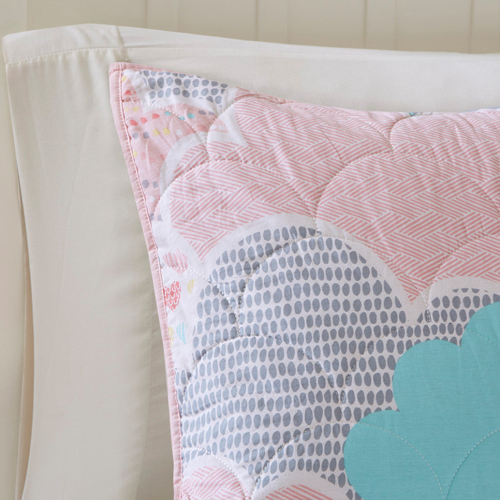 Kids Cotton Comforter/Duvet Cover/Coverlet Set, Pink, Full/Queen, Coverlet
