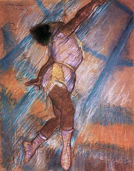 Edgar Degas Study for -La La at the Cirque Fernando- Gallery Wrap Canvas