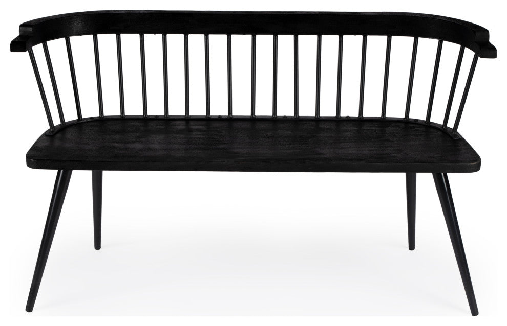 Tempe Spindle Back Bench, Black