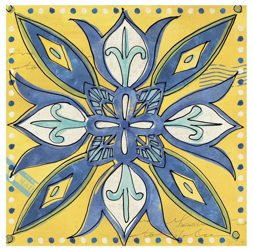 "Tuscan Sun Tile II Color" Digital Paper Print by Anne Tavoletti, 26"x26"