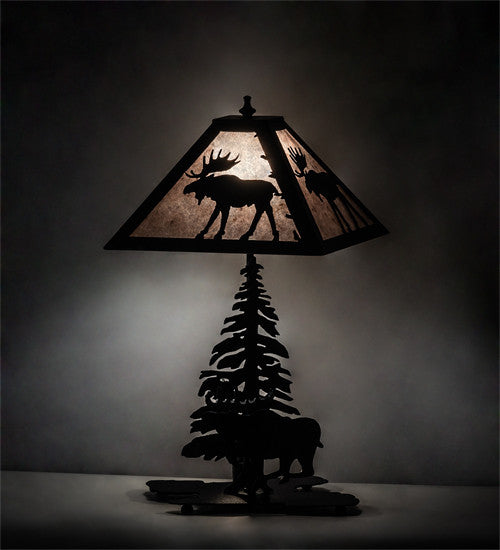 21 High Lone Moose Table Lamp