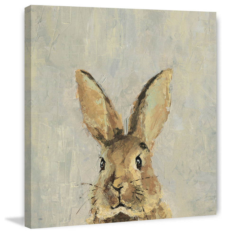 "What up Rabbit II" Painting Print on Wrapped Canvas, 12"x12"