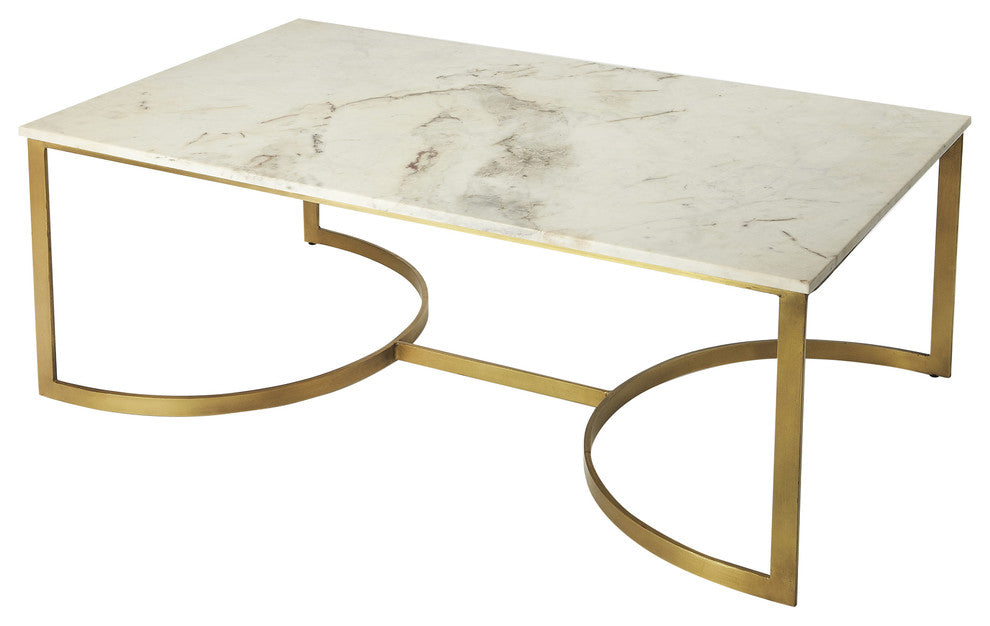 Corsini Marble & Metal Coffee Table, 4446389