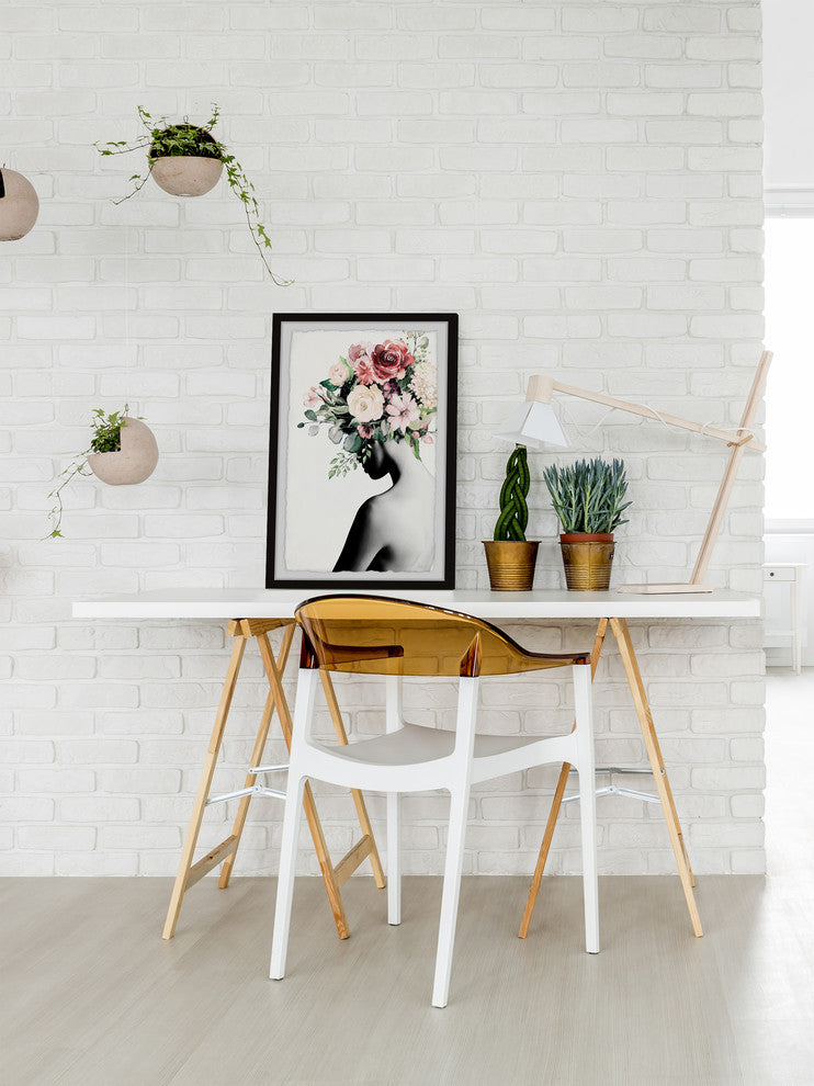 "Blooming Back" Framed Painting Print, 16"x24"