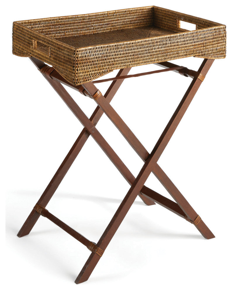 Burma Rattan Butler Tray Table
