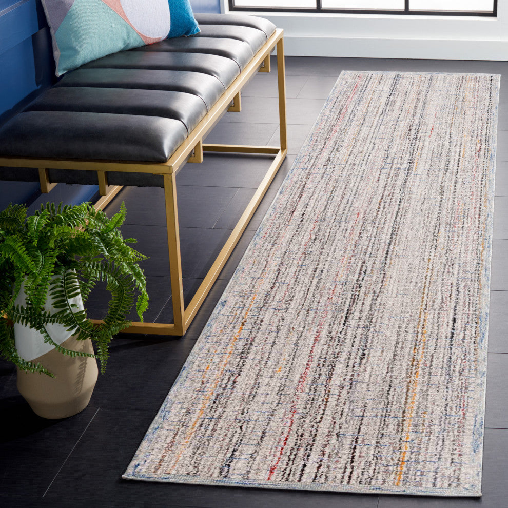 Safavieh Couture Abstract Collection, ABT475 Rug, Red/Ivory, 2'3"x8'