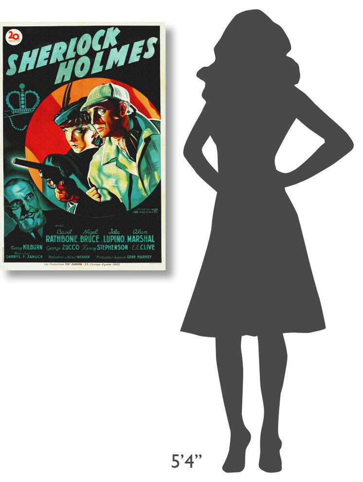 "Sherlock Holmes" Stretched Canvas Giclee by Hollywood Photo Archive, 24x36"