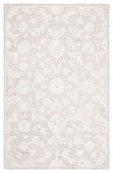 Safavieh Micro-Loop Collection MLP506 Rug, Grey/Ivory, 4' X 6'