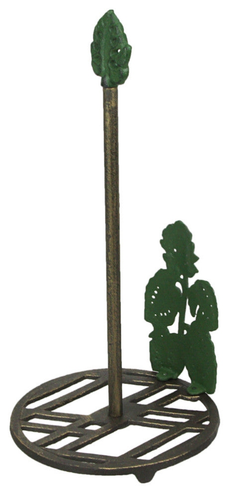 Cast Iron Monstera Leaf Paper Towel Holder Countertop Beach Themed Kitchen Deco