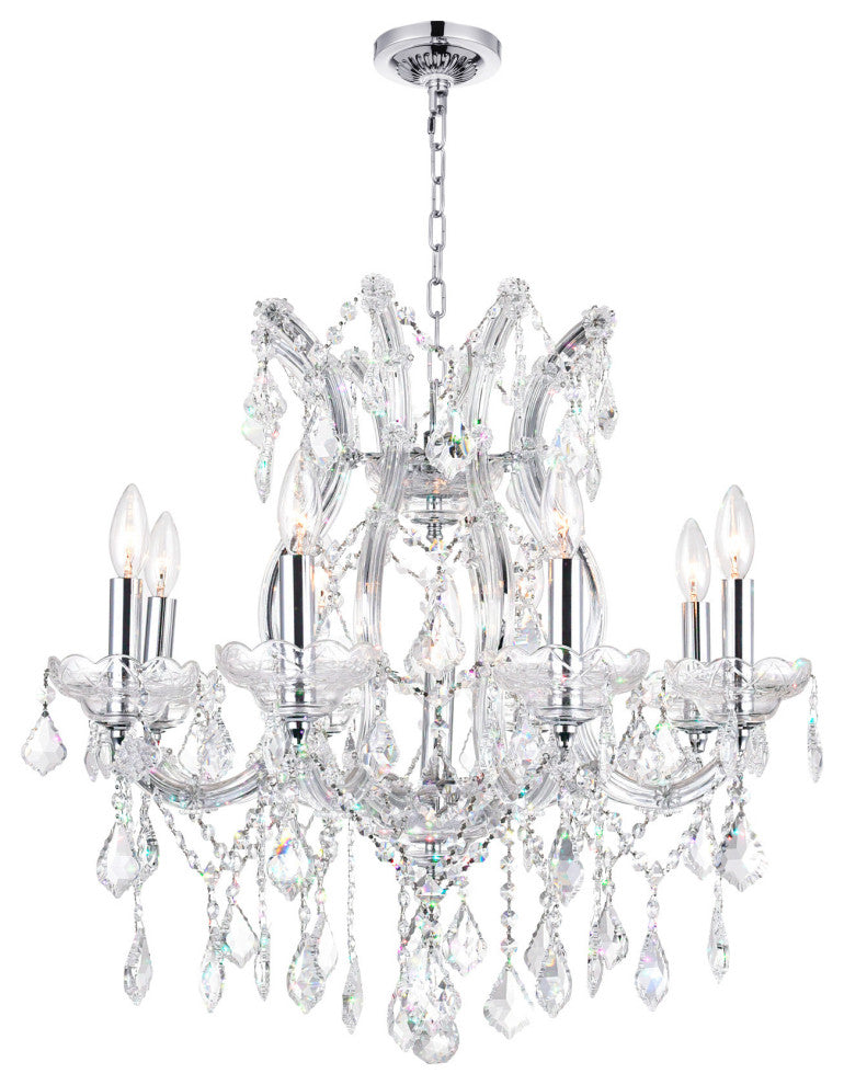 Maria Theresa 9 Light Up Chandelier With Chrome Finish