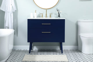 Home Living 36" Bathroom Vanity, Blue