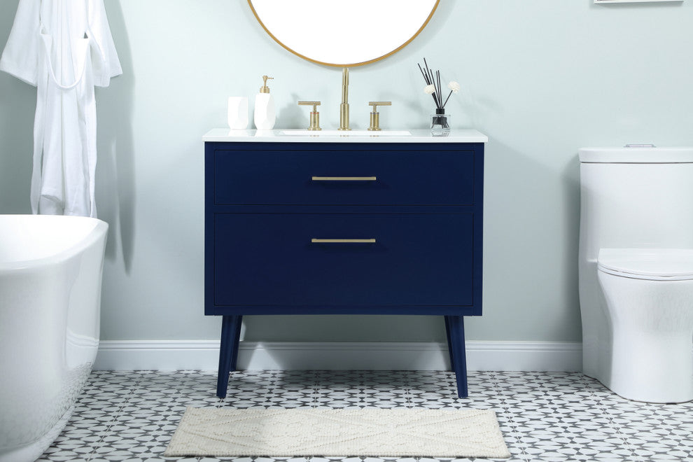Home Living 36" Bathroom Vanity, Blue