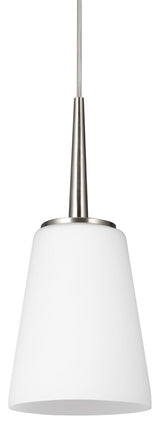 Generation Lighting Lighting 1-Light Mini-Pendant, Brushed Nickel