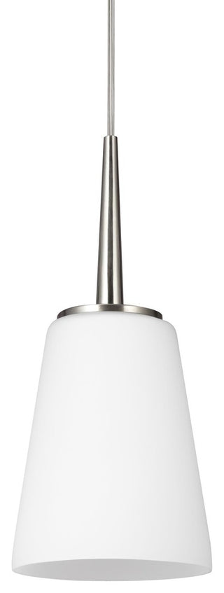 Generation Lighting Lighting 1-Light Mini-Pendant, Brushed Nickel